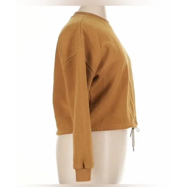 Vuori Womens Large Restore Sweatshirt Drawstring Gold Camel Relaxed Oversized - Image 7