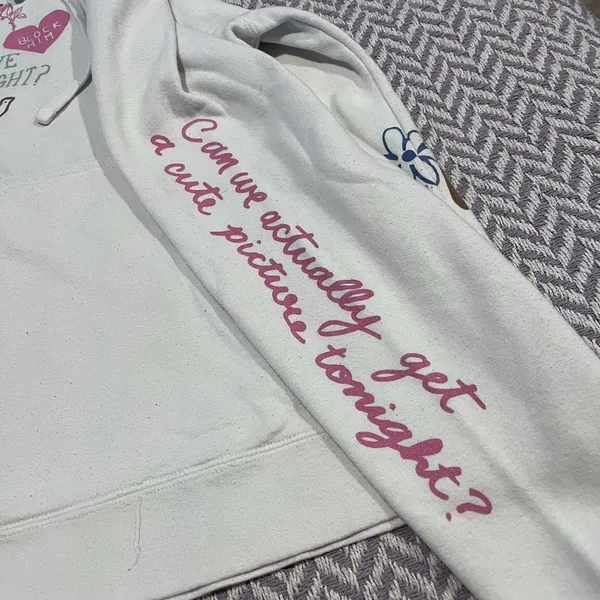 Lonely Ghost Girl Gang White Scrawl Sweatshirt Hoodie / Size Small - Image 3