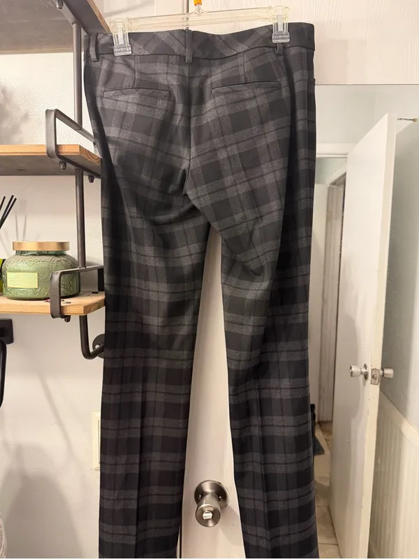 Express Black Plaid Columnist Dress Pants - Image 3
