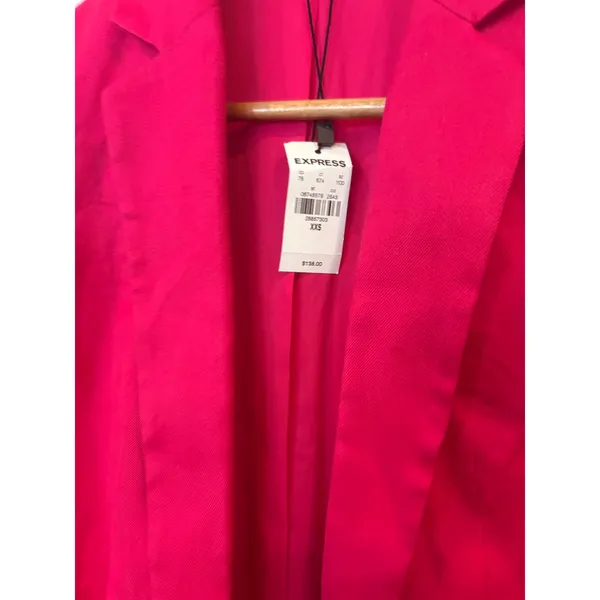 Express‎ Hot Pink Blazer Size XXS - Image 5