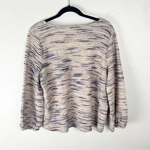 MADEWELL Rainbow Jacquard V-Neck Long Sleeves Sweater Size Large Preppy Casual - Image 2