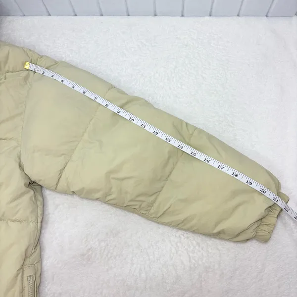Zara Light Beige Puffer‎ Jacket Full Zip Water Repellent Oversize Size M - Image 15
