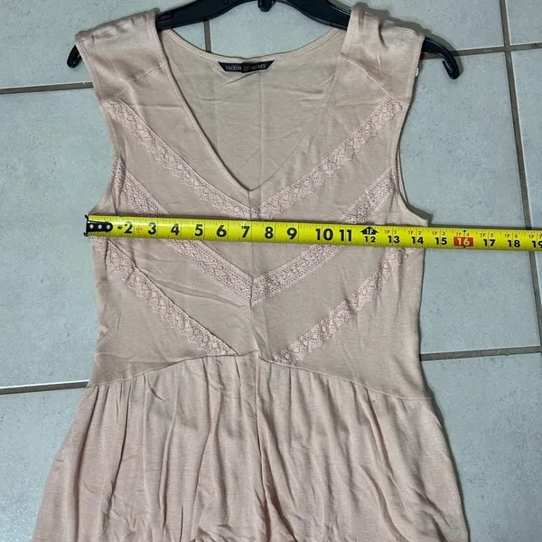 Victoria’s Secret Top Women’s Small Petite Orange Semi-Sheer Peplum Sleeveless‎ - Image 7