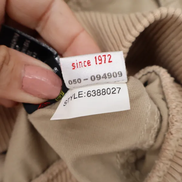 Ecko Red Womens Tan Khaki Utility Bomber Jacket Cropped Cotton Size L - Image 7