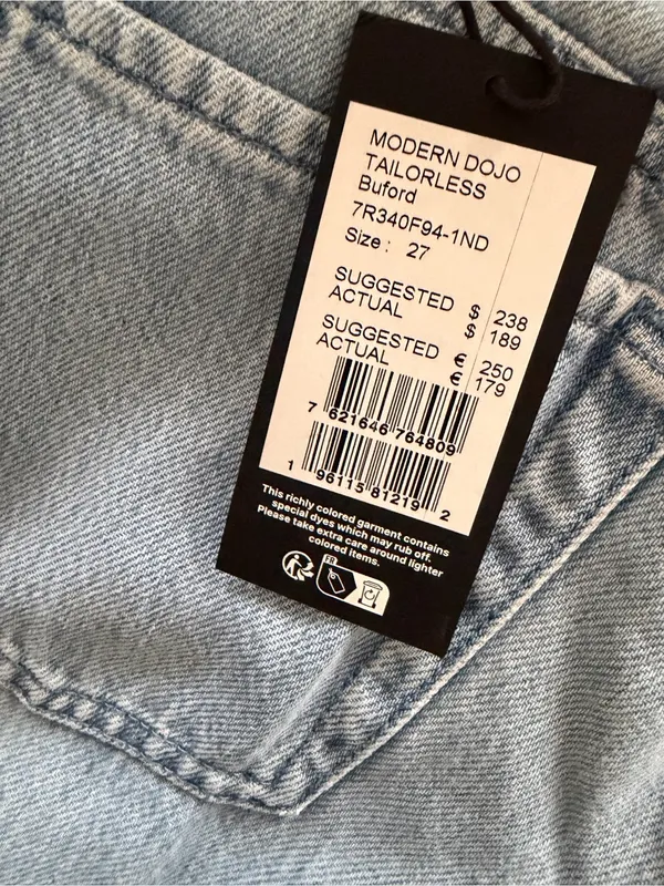 7 For All Mankind Modern Dojo Tailorless Buford Jeans High Rise Denim Women's 27 - Image 5