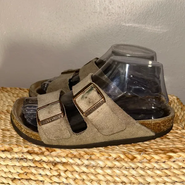 Birkenstock top Arizona, two strap Women's Sandals - Taupe Suede - Image 3