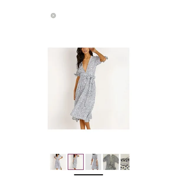 FAITHFULL THE BRAND Women's Blue Rae Casual Floral Print Nina Midi Dress Size 4 - Image 6