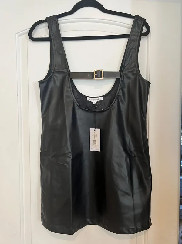 Vegan Leather Buckle Front Tunic - Image 2