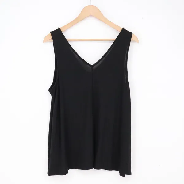 Gap Tank Top Womens Large Black V-Neck Sleeveless Knit Basic Excellent - Image 5