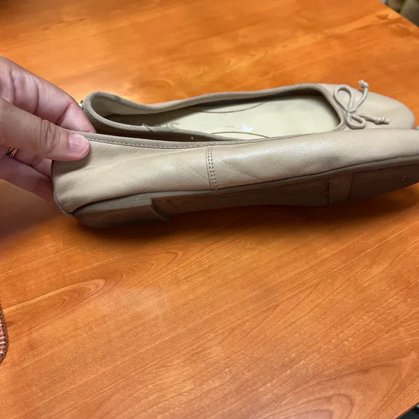 Sam‎ Edelman Circus Taupe Beige Leather Ballet Flats – Size 6.5 - Image 4