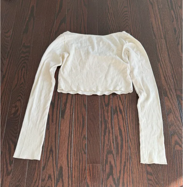 Brandy Melville white pointelle top - Image 2