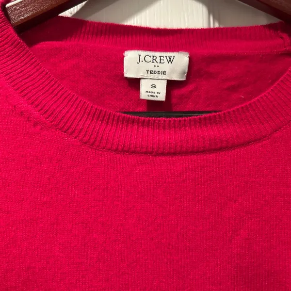 J.Crew Teddie Sweater Womens‎ Size S Pink crewneck pullover wool cotton blend - Image 7