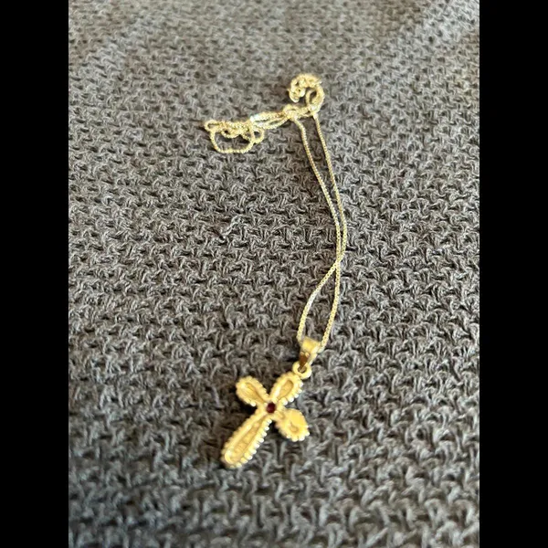 Woman sterling silver 925 necklace pendant cross beautiful - Image 3