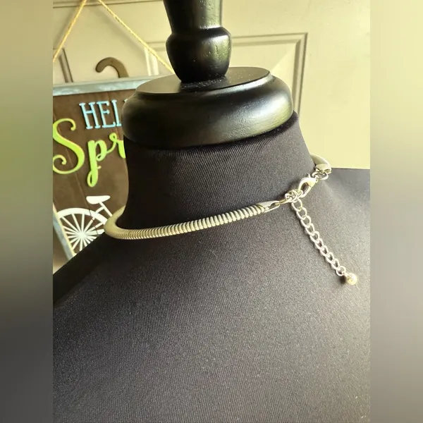 Vintage Y2K western turquoise choker slink necklace - Image 5