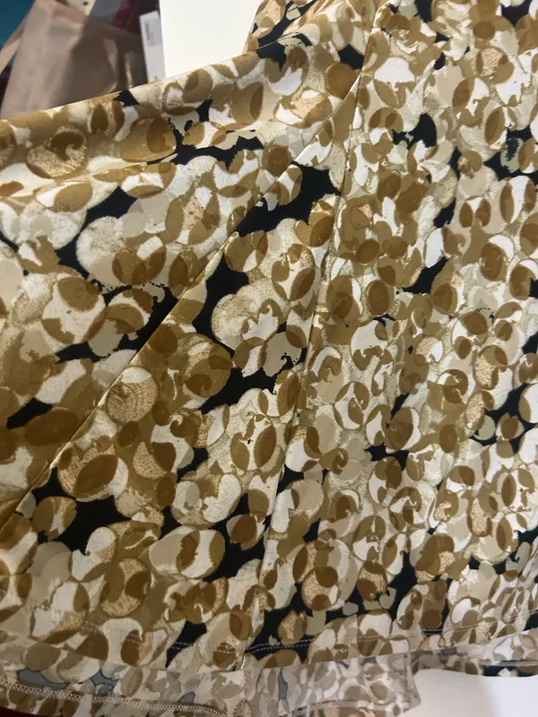 Taupe Tunic with Circle Design Brown Size L - Image 5
