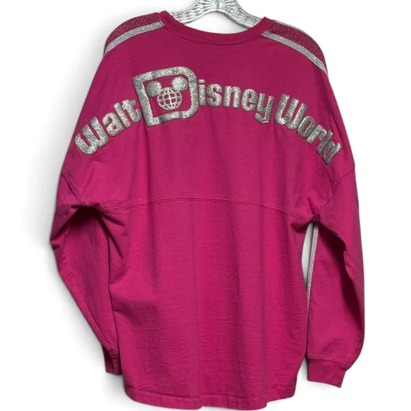 Disney Parks Spirit Jersey Walt Disney World Pink Silver Sparkle Large - Image 6
