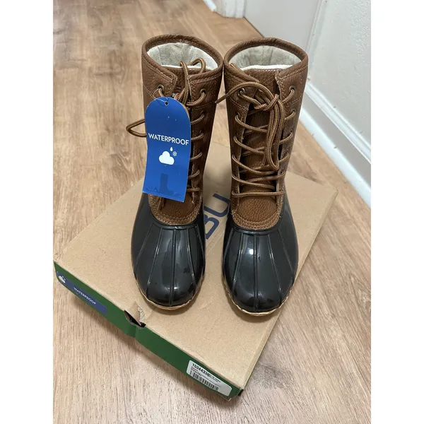 JBU by‎ Jambu | NWT Maplewood Waterproof Duck RainBoots Chocolate Brown Black, 6 - Image 3