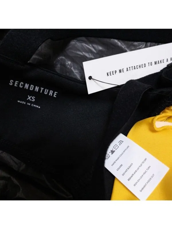 BUNDLE [SET] NWT Secnd Nture Cut Out Sports Bra XS Yellow Black Classic Legging - Image 11