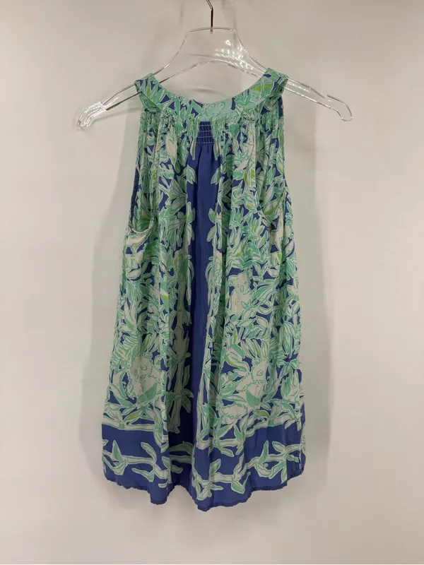 Lilly Pulitzer Bailey silk halter tank top koala wild blue size small - Image 5