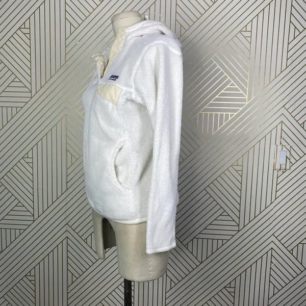 Patagonia Re-Tool Snap-T Fleece Pullover‎ Hoodie Sweatshirt Cream Size US XS - Image 9