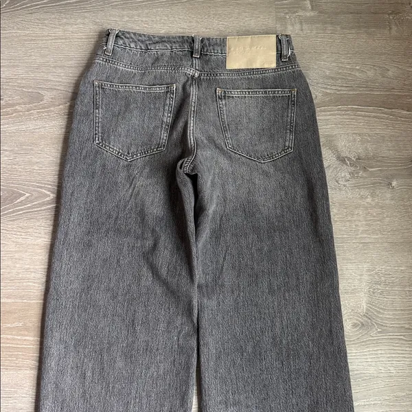 One teaspoon Jackson Mid Waist Wide Leg Denim Jeans - Charcoal Black 27 - Image 12