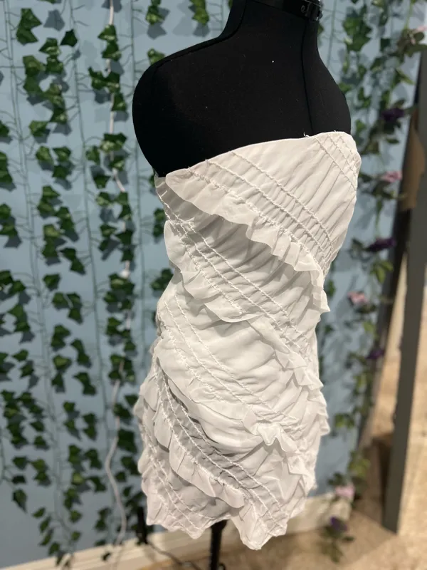Princess Polly Mini White Ruffled Dress - Image 3