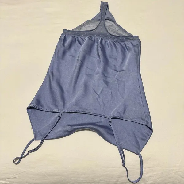 Abercrombie Women’s Cowl Neck Purplish Blue Bodysuit Top Sz S Small - Image 9