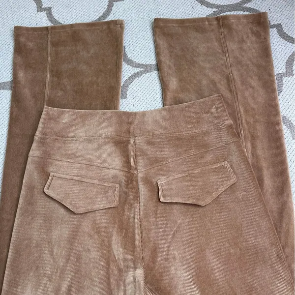 OFFLINE Aerie Ribbed Velour Bootcut Pull On Pants Faux Back Pockets Size Large - Image 2