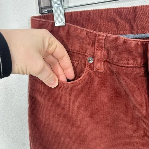 L.L. Bean Corduroy Pants Rust Orange Straight‎ Leg Casual Womens Size 4 Casual - Image 4