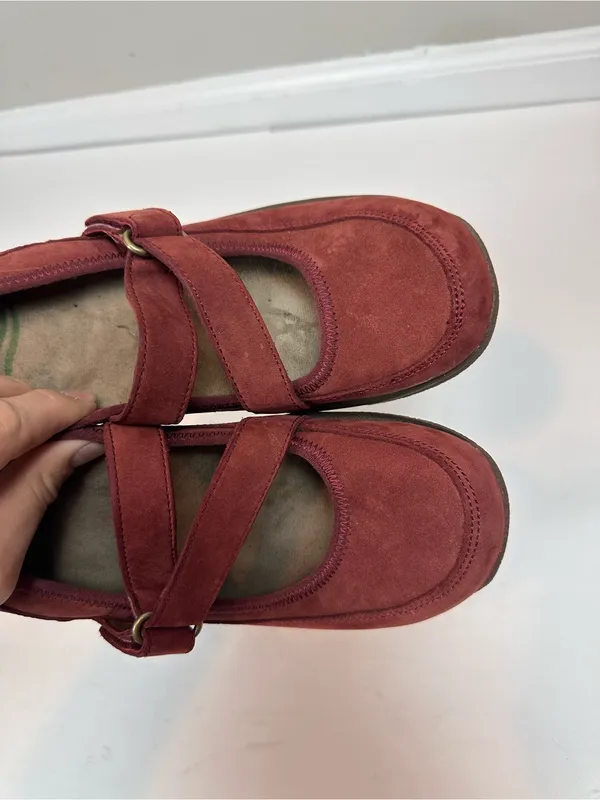 Dansko Red Suede Leather Mary Jane Comfort Shoes EU 37 US 6.5-7 - Image 7