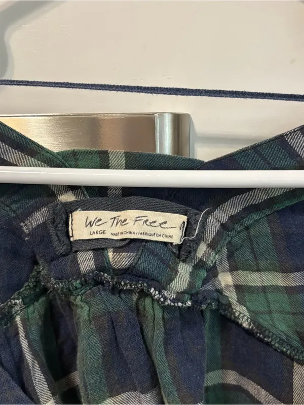 Free People We The Free Plaid Blouse - Image 4