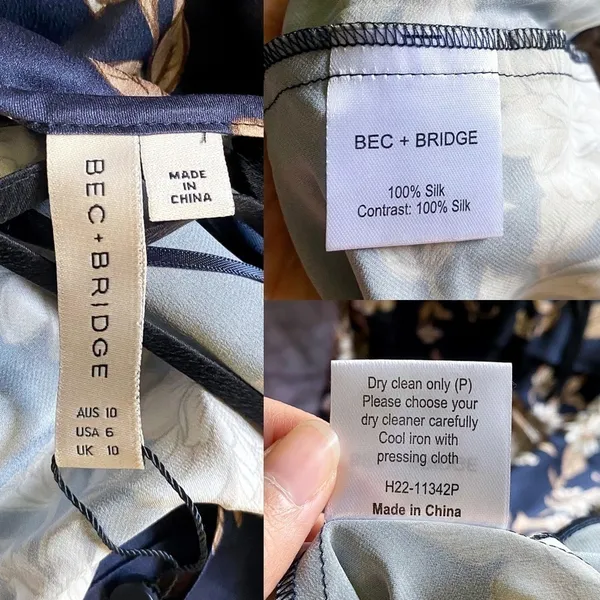 Bec & Bridge Dress‎ Opaline Floral Silk Strap Maxi Cutout Wedding Multi 6 NWT - Image 8