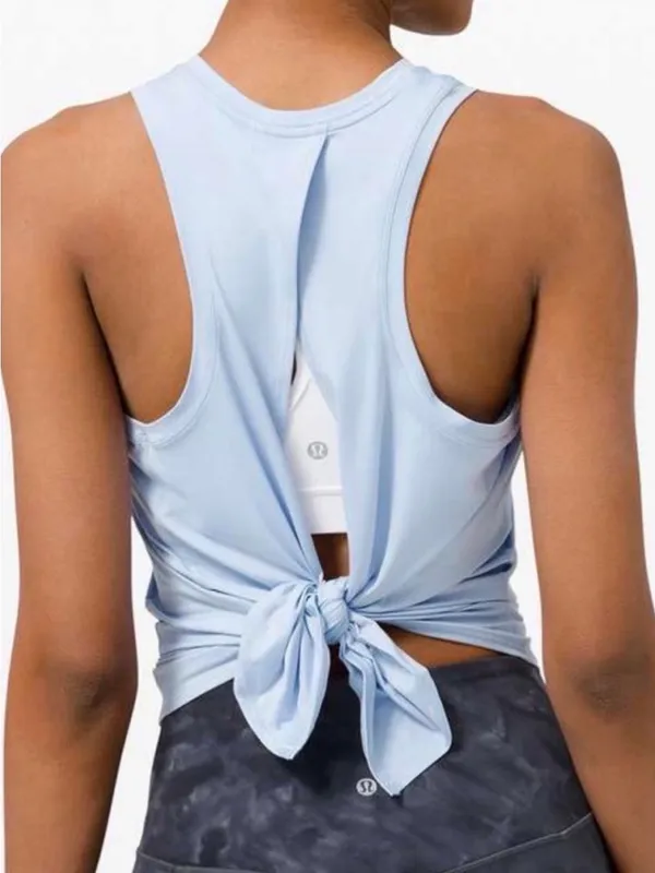 lululemon athletica Pale Blue Tie-Back Racer Tank - Image 2