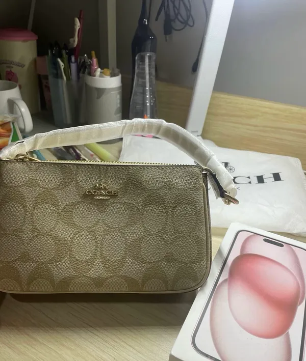 Coach Nolita 19 In Blocked Signature Canvas Bag Purse CA444 - Image 7