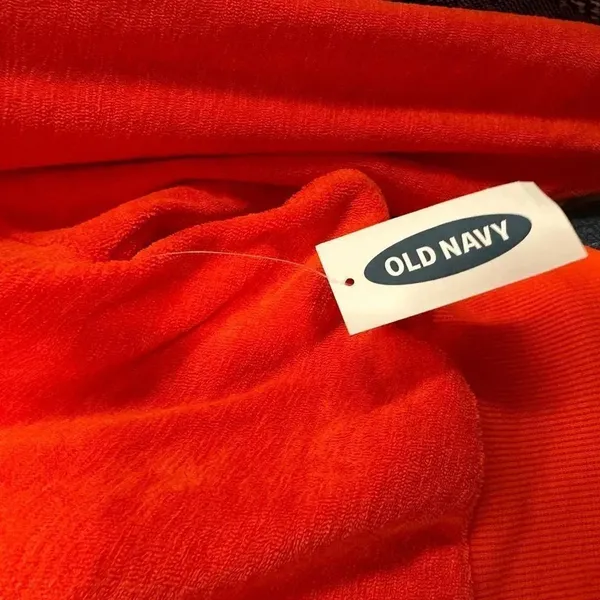 New with Tags Old Navy Stay Palm Cropped Long Sleeve Slub Knit Terry Sweatshirt - Image 7