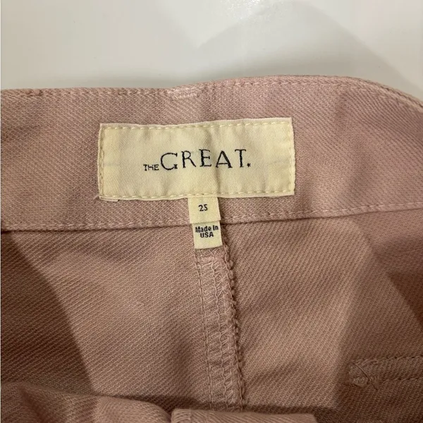 The‎ GREAT. Slouch Army Pant 25 Blush Pink Ankle High Rise Button Fly Pants - Image 12