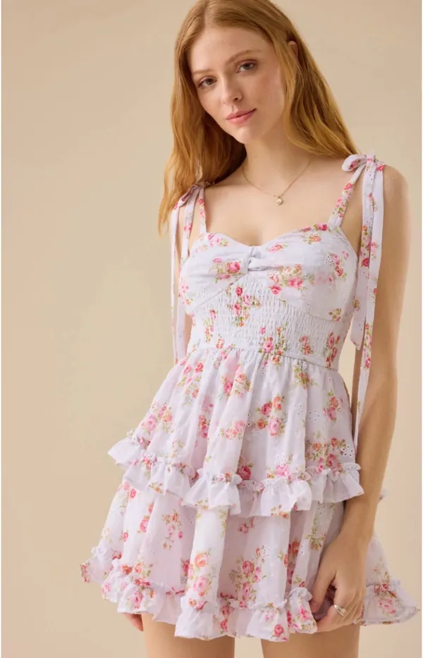 Altar'd State Dress Floral Mini Small Tie Straps never worn - Image 3