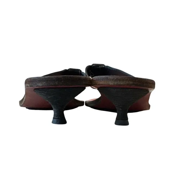 Gucci Black Patent GG Kitten Heel Thong Sandals 6.5B‎ - Image 4