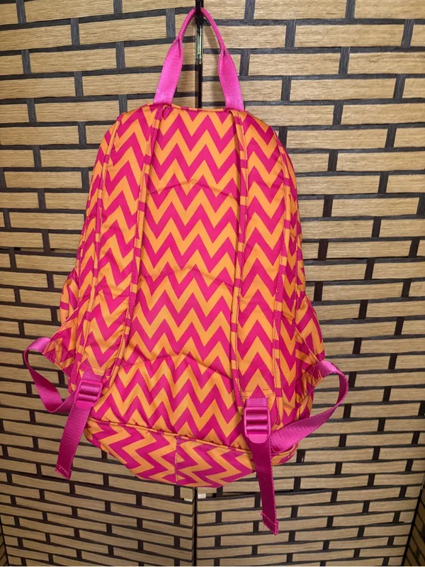 Vera Bradley Orange And Pink Chevron Backpack - Image 2