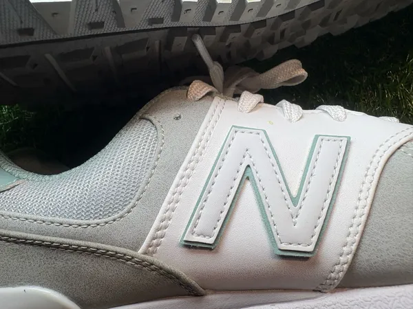 New Balance Neutral Cream, gray, sea foam and white 574 Sneakers - Image 2