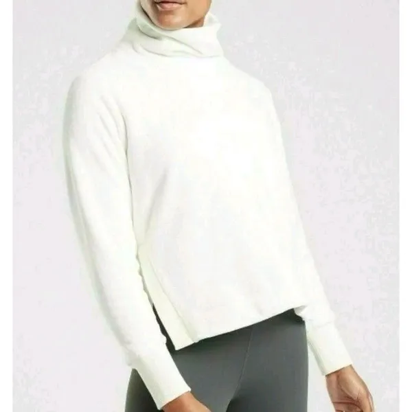 Athleta Women's Small Double Cozy Karma Funnel Neck Pullover Soft Plush Sweater - Image 7