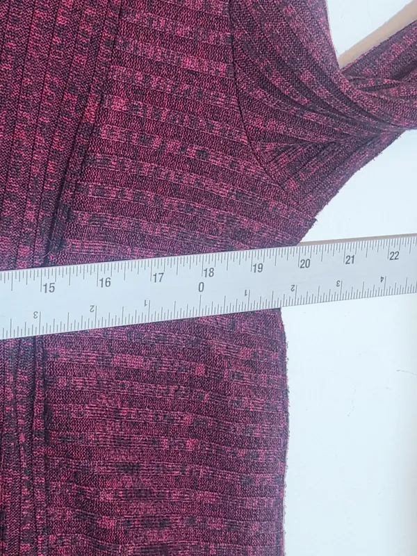 Maurices Burgundy and Black Ribbed Knit Tunic Size XL - Image 5