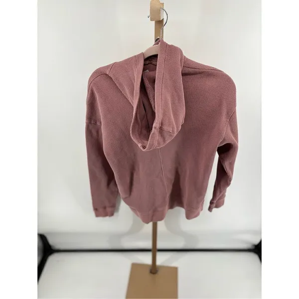 Zara New York 5th Ave Ribbed Hoodie Size M Pink - Image 9
