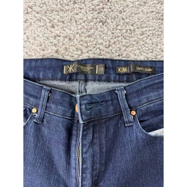 Kardashian Kollection Kim Curvy Skinny Jeans Dark Wash Indigo Size 10 - Image 7