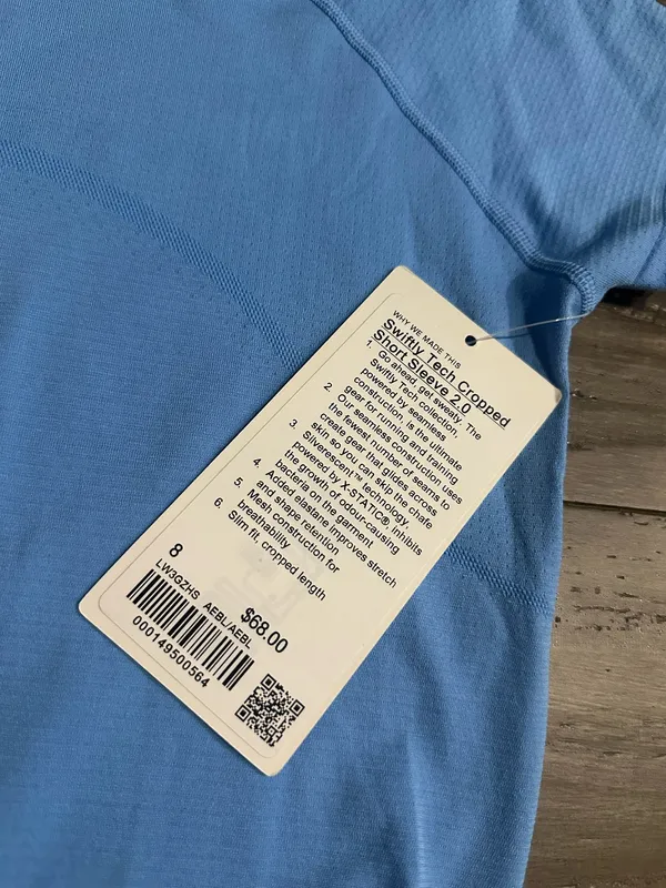 Lululemon Swiftly Tech Cropped Short Sleeve 2.0 Shirt - Image 4