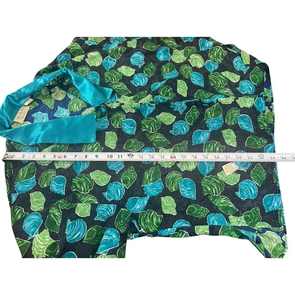 Victoria’s Secret Satin Pajama Set L Gold Label Teal Button Top & Shorts 90s VTG - Image 8