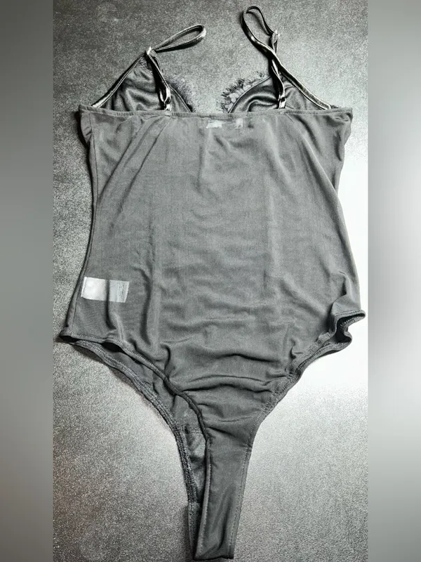 Lulus Size M Certainly Sultry Black Lace Bodysuit - Image 4