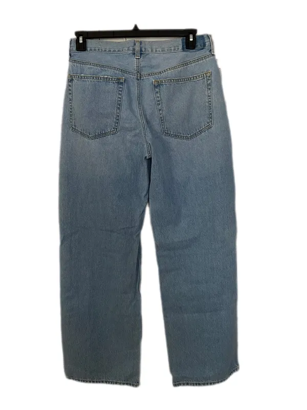 Etica Light Blue 100% Cotton High Waisted Button Fly Wide-Leg Jeans - Image 3