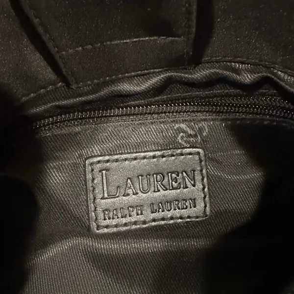 Ralph Lauren Chocolate Brown Nylon Mini Tote Shoulder Bag Classic Preppy Y2K - Image 7