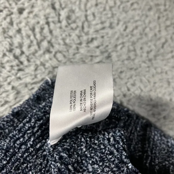 ORVIS‎ V Neck Chenille Knit Sweater Women XL Blue Marled Long Sleeve Cozy Casual - Image 9